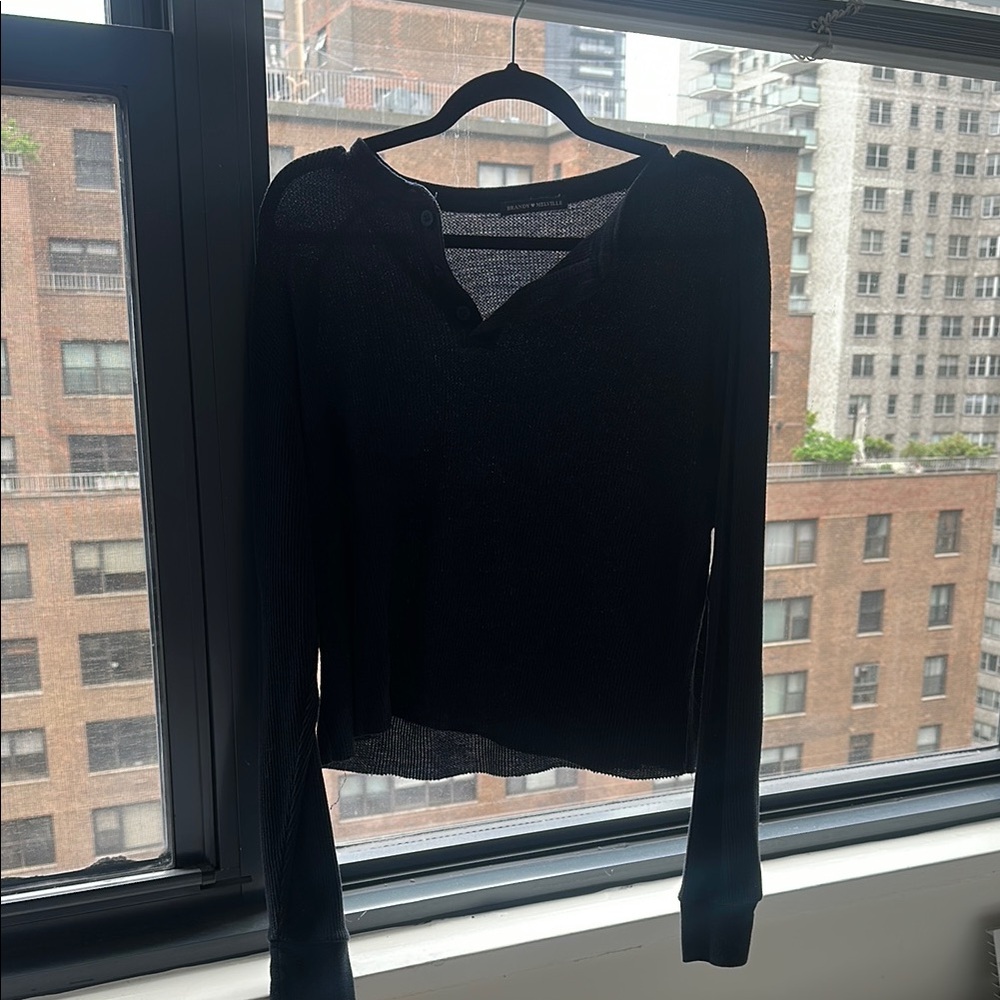 Navy Long Sleeve Women's Top